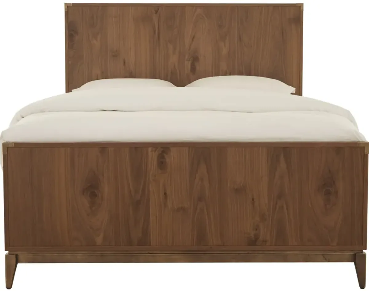 Adler Full-Size Panel Bed In Natural Walnut