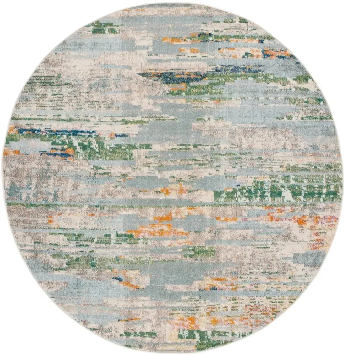 MADISON 419 GREEN  6'-7' x 6'-7' Round Round Rug