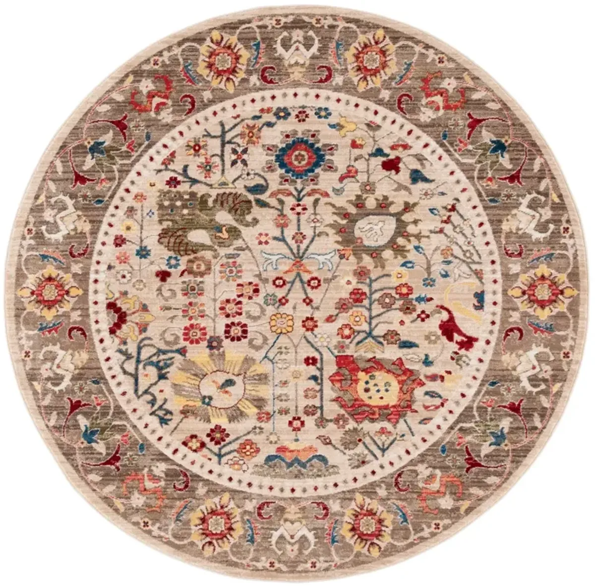 KASHAN 303 BEIGE  3'-3' x 3'-3' Round Round Rug