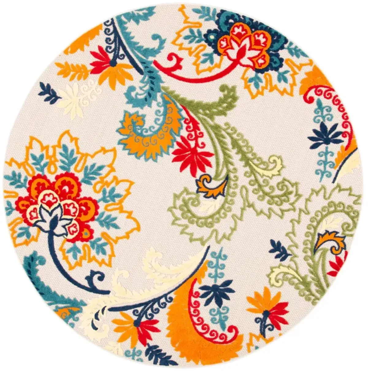 CABANA 305 IVORY  3' x 3' Round Round Rug