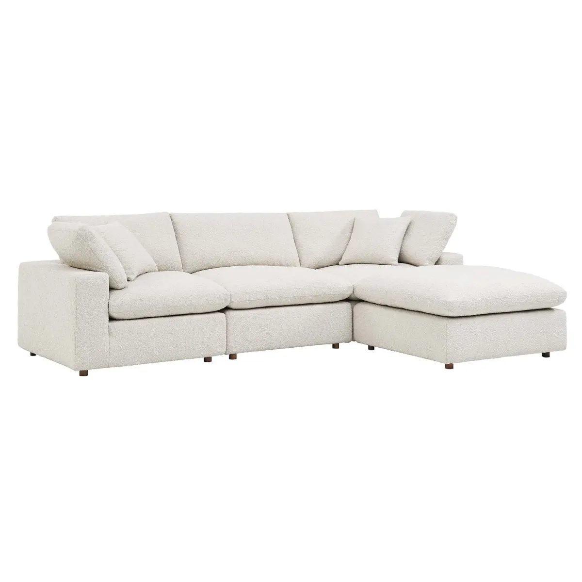 Commix Down Filled Overstuffed 4-Piece Sectional Sofa