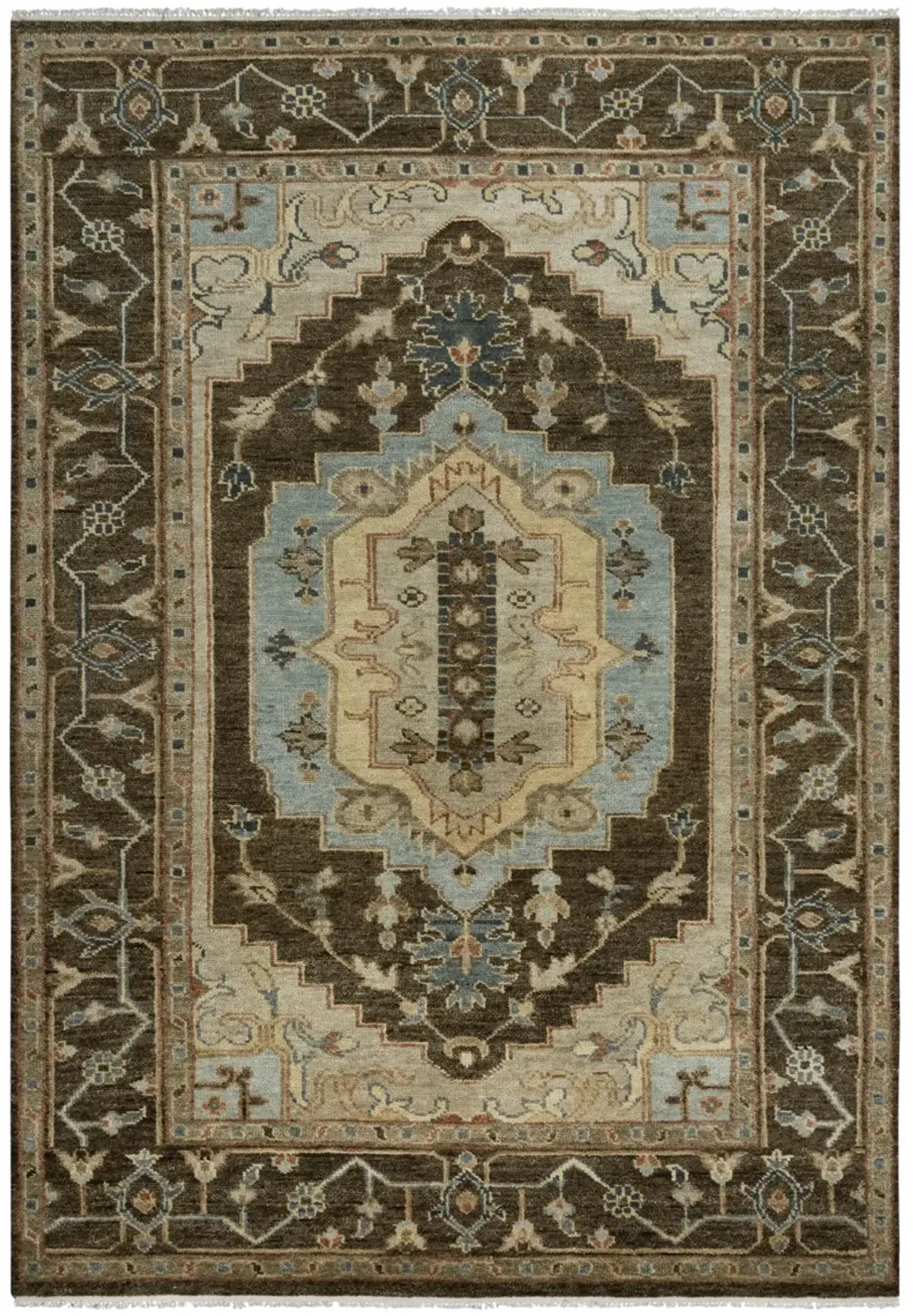 Belmont Dk. Brown  Hand Spun Wool 2' x 3'  Rectangle Rug
