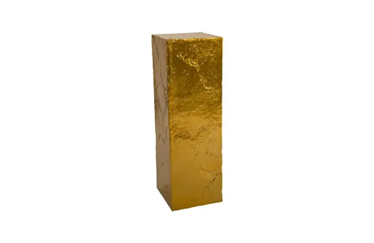 slate pedestal, large, liquid gold