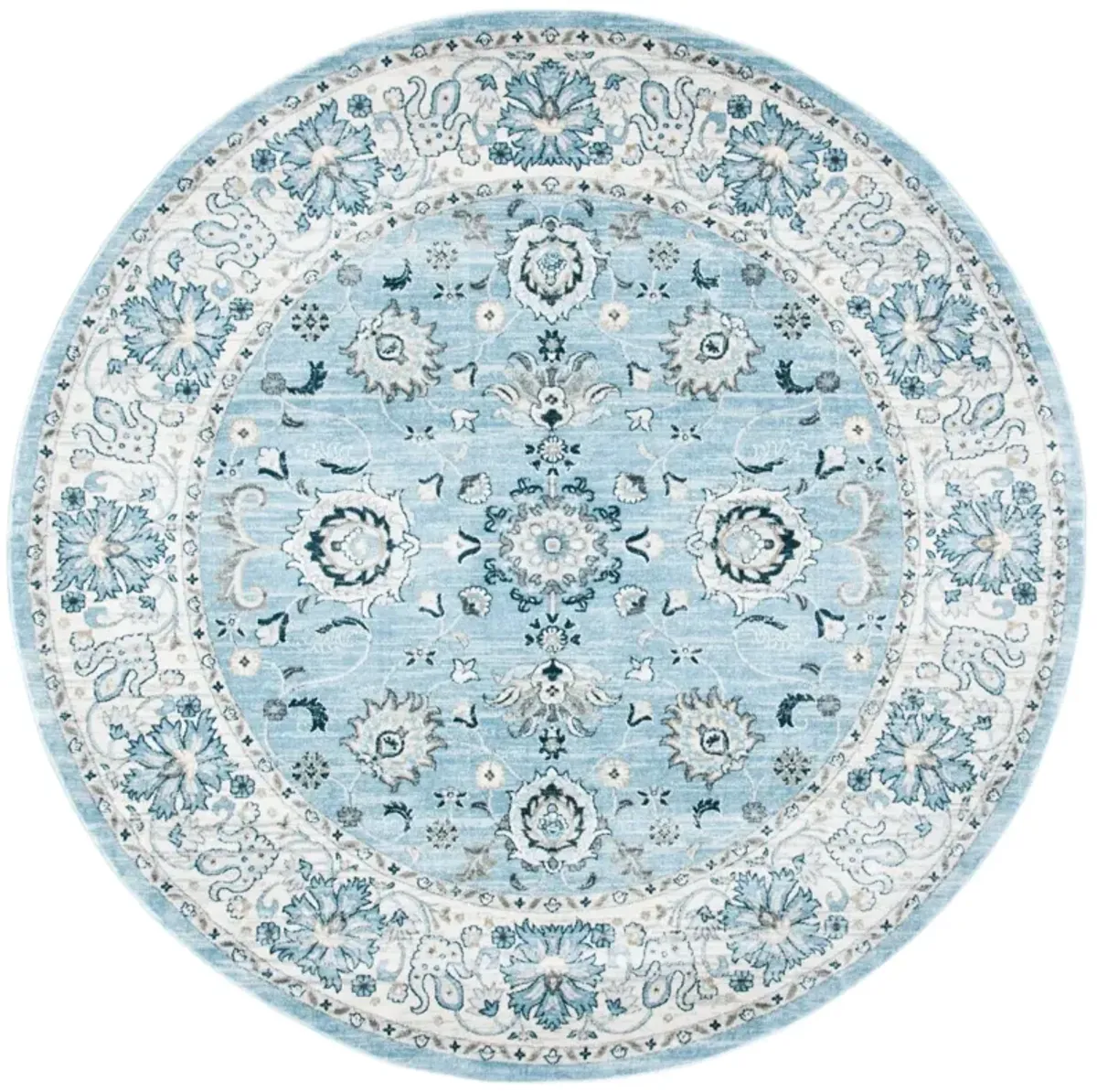 ISABELLA 940 LIGHT BLUE  5'-3' x 5'-3' Round Round Rug