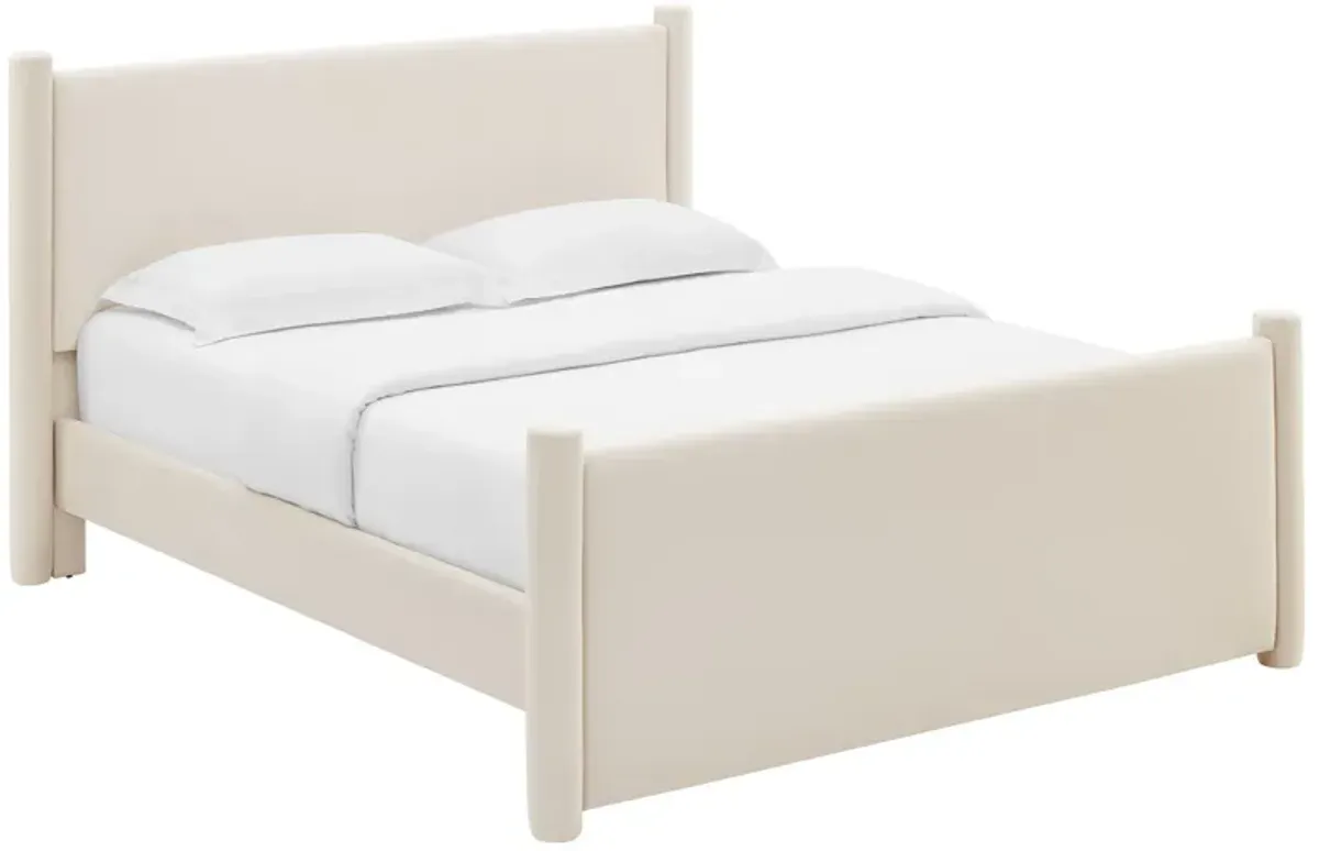 Rael Performance Velvet Full Platform Bed