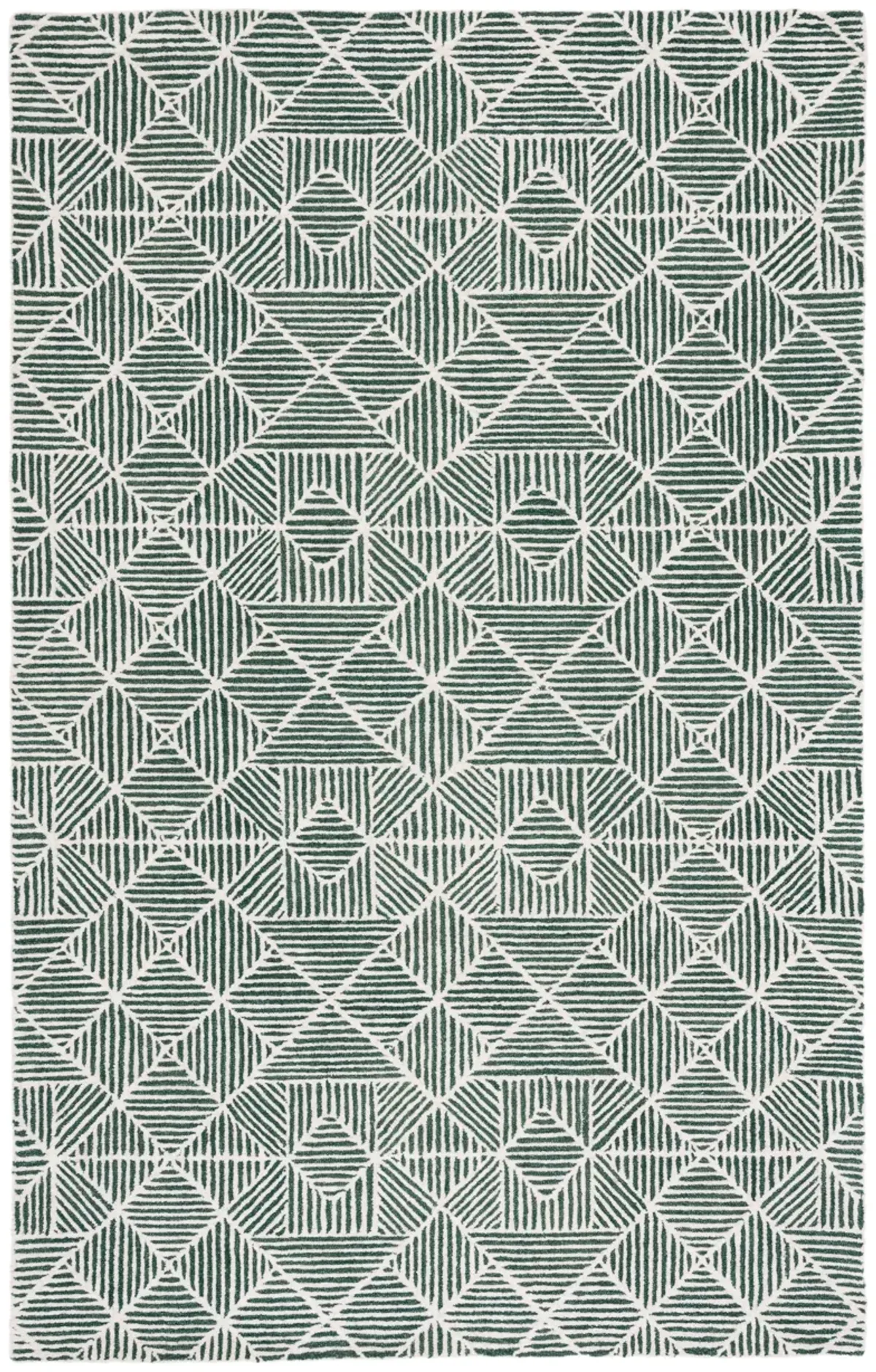 ABSTRACT Hand Tufted 2'-3' x 4' area rug