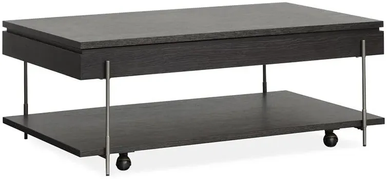 Lift Top Storage Cocktail Table w/Casters