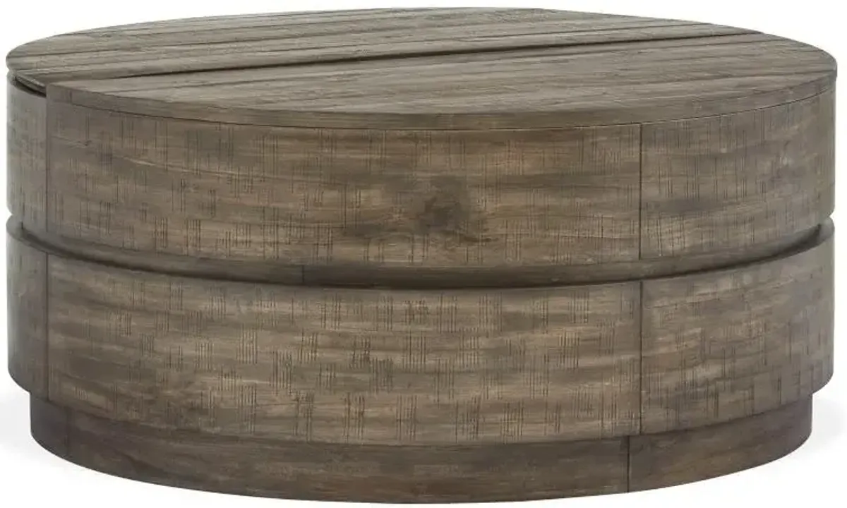 Round Lift Top Cocktail Table w/Casters