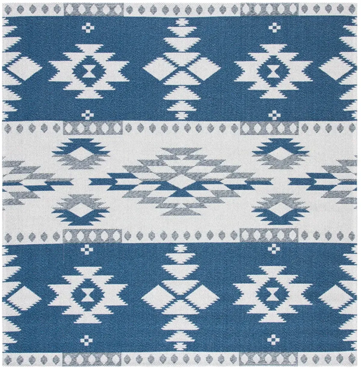 AUGUSTINE 426 NAVY  6'-4' x 6'-4'Square Square Rug