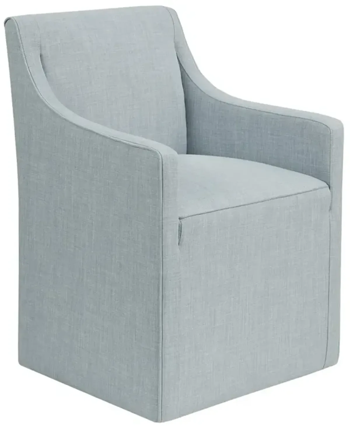Charlotte Skirted Dining Arm Chair With Casters