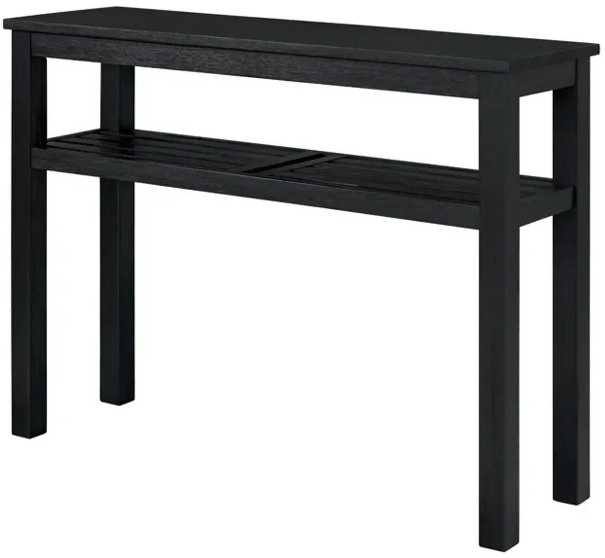 Tiburon KD Console Table with Shelf, Alto Black