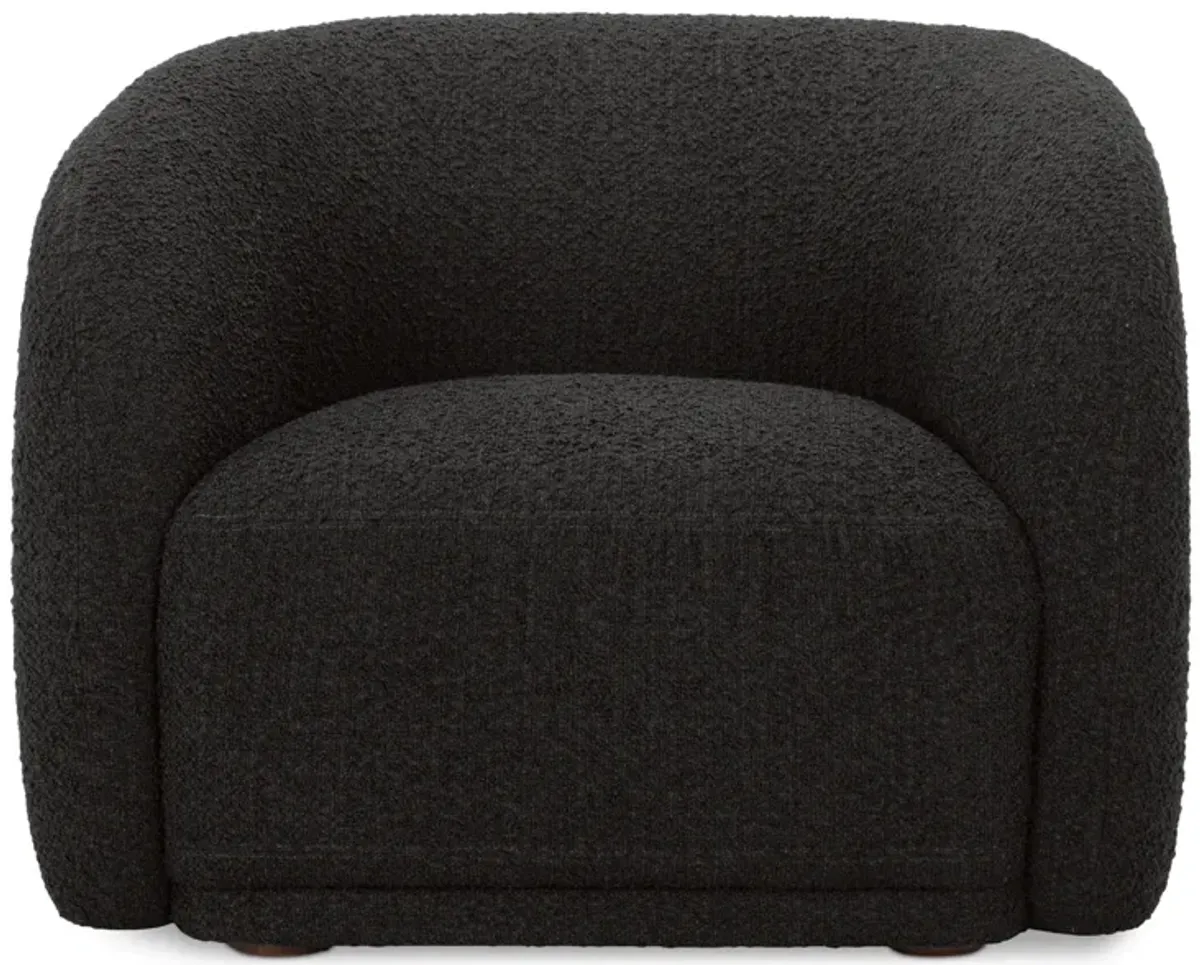 Faye Accent Chair Black Boucle