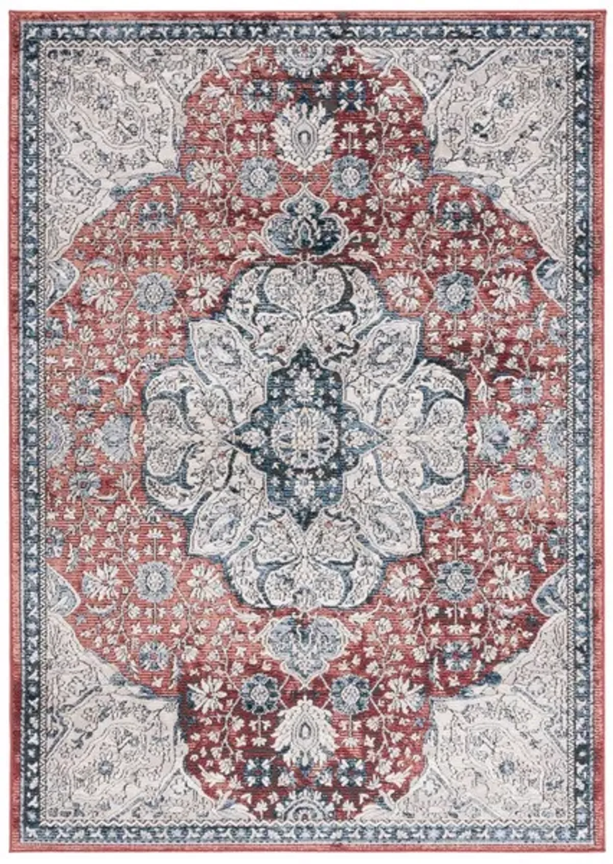 ROSEWOOD 104 Red 4' X 6' Small Rectangle Rug