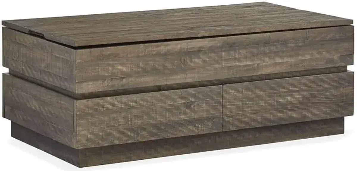 Lift Top Storage Cocktail Table w/Casters