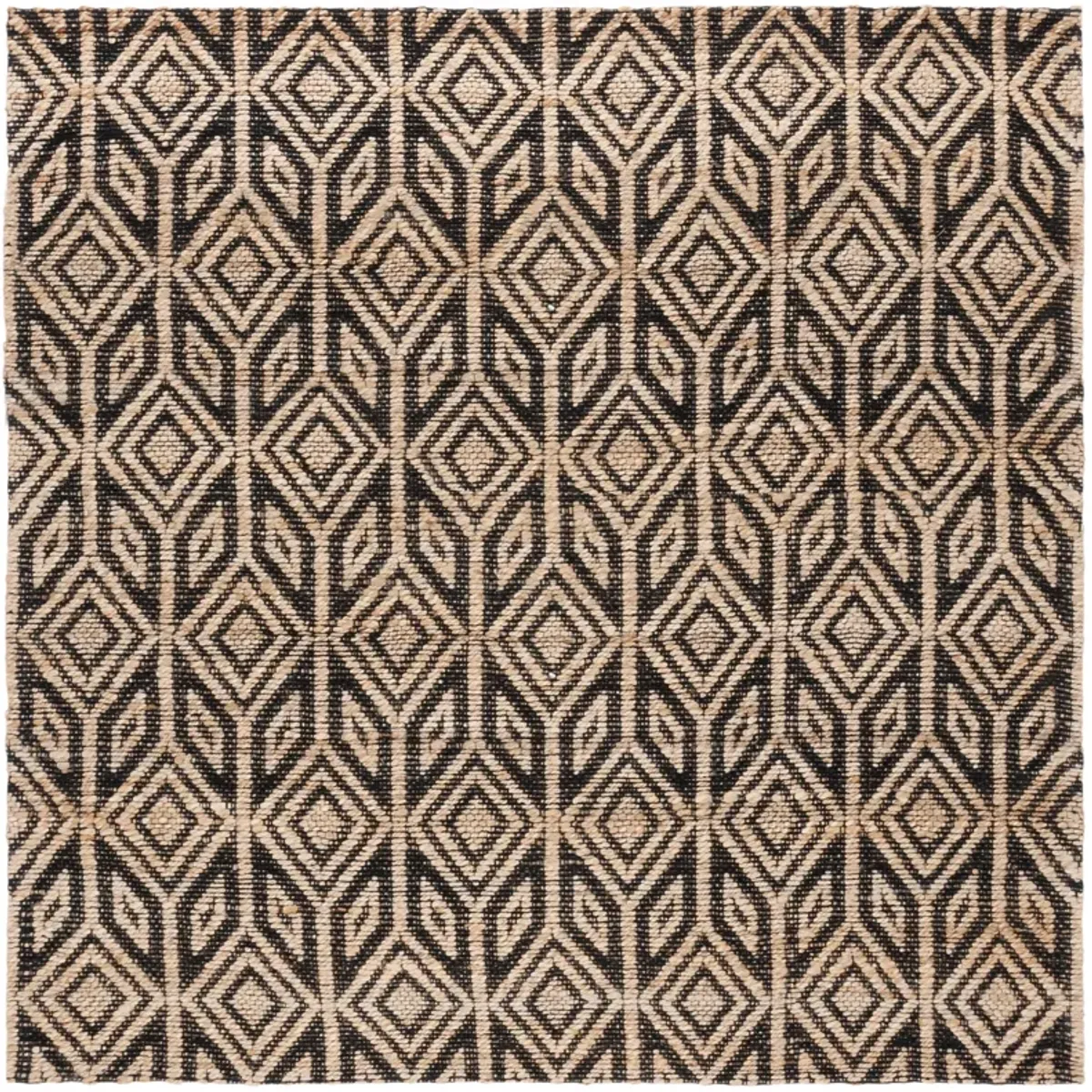 NATURAL FIBER Hand loomed 6'-6' x 6'-6' Square area rug