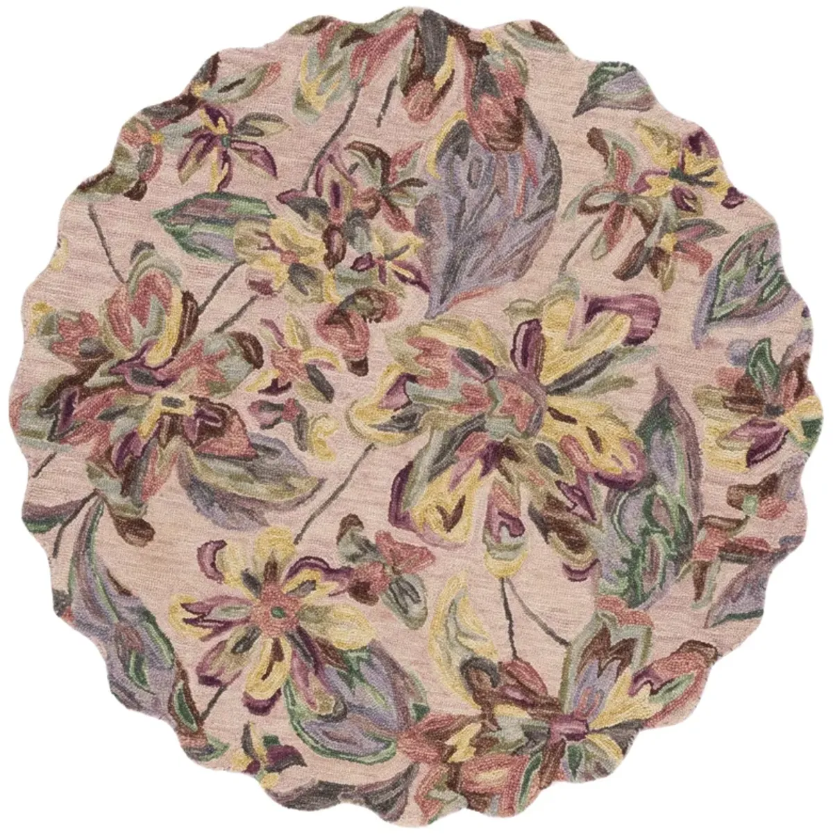 BLOSSOM Hand Tufted 6' x 6' Round area rug