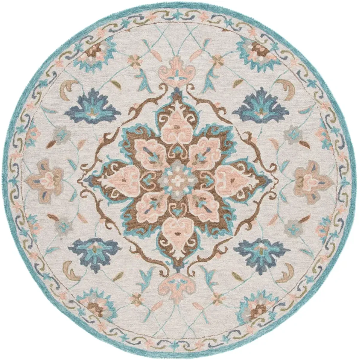 BLOSSOM Hand Tufted 6' x 6' Round area rug
