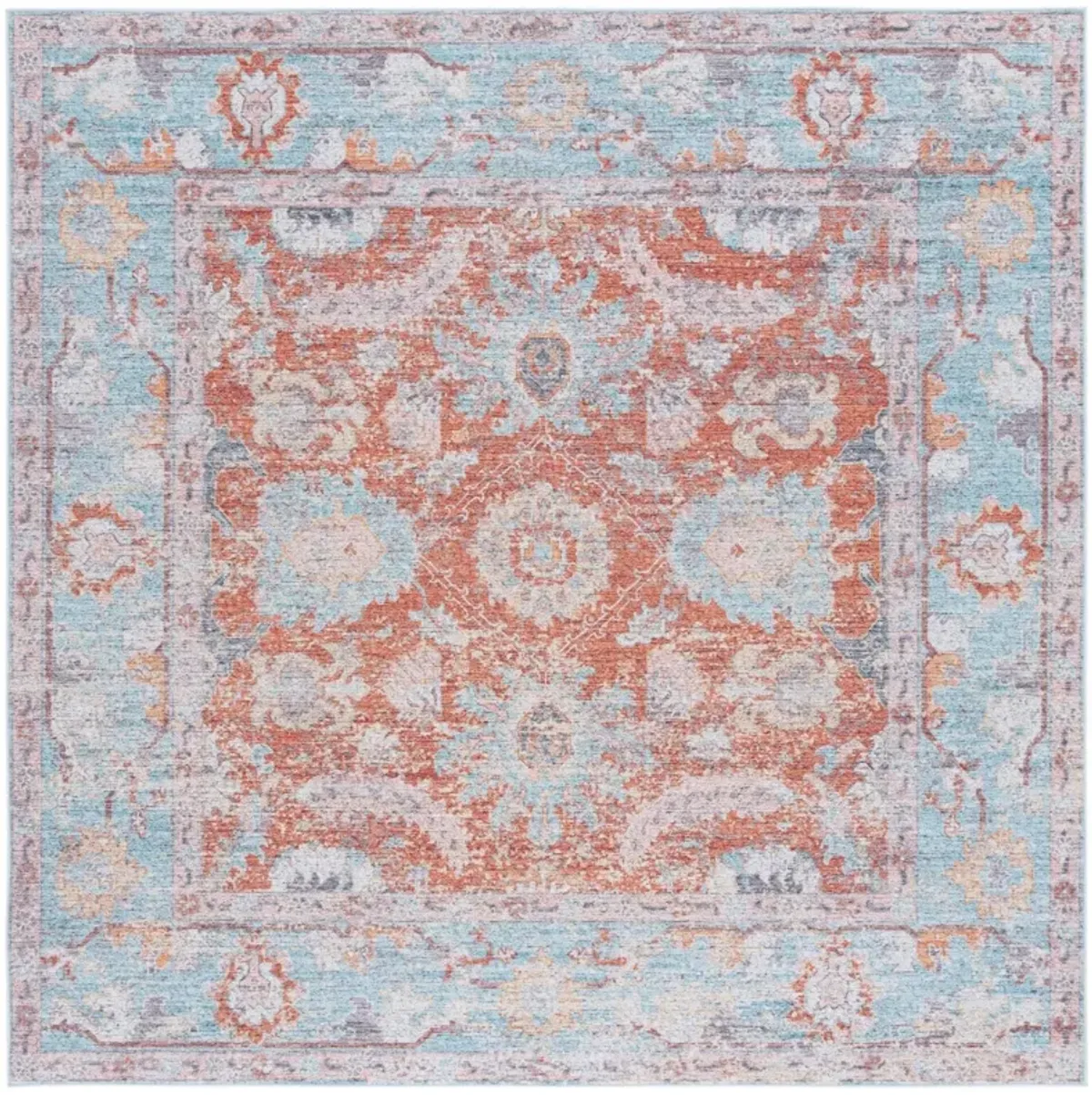 TUCSON 908 TURQUOISE  6' x 6' Square Square Rug