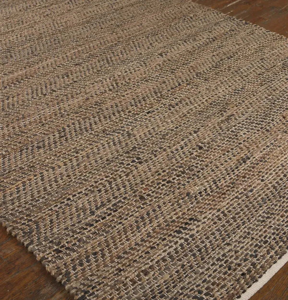 Tobais 9 X 12 Rescued Leather & Hemp Rug