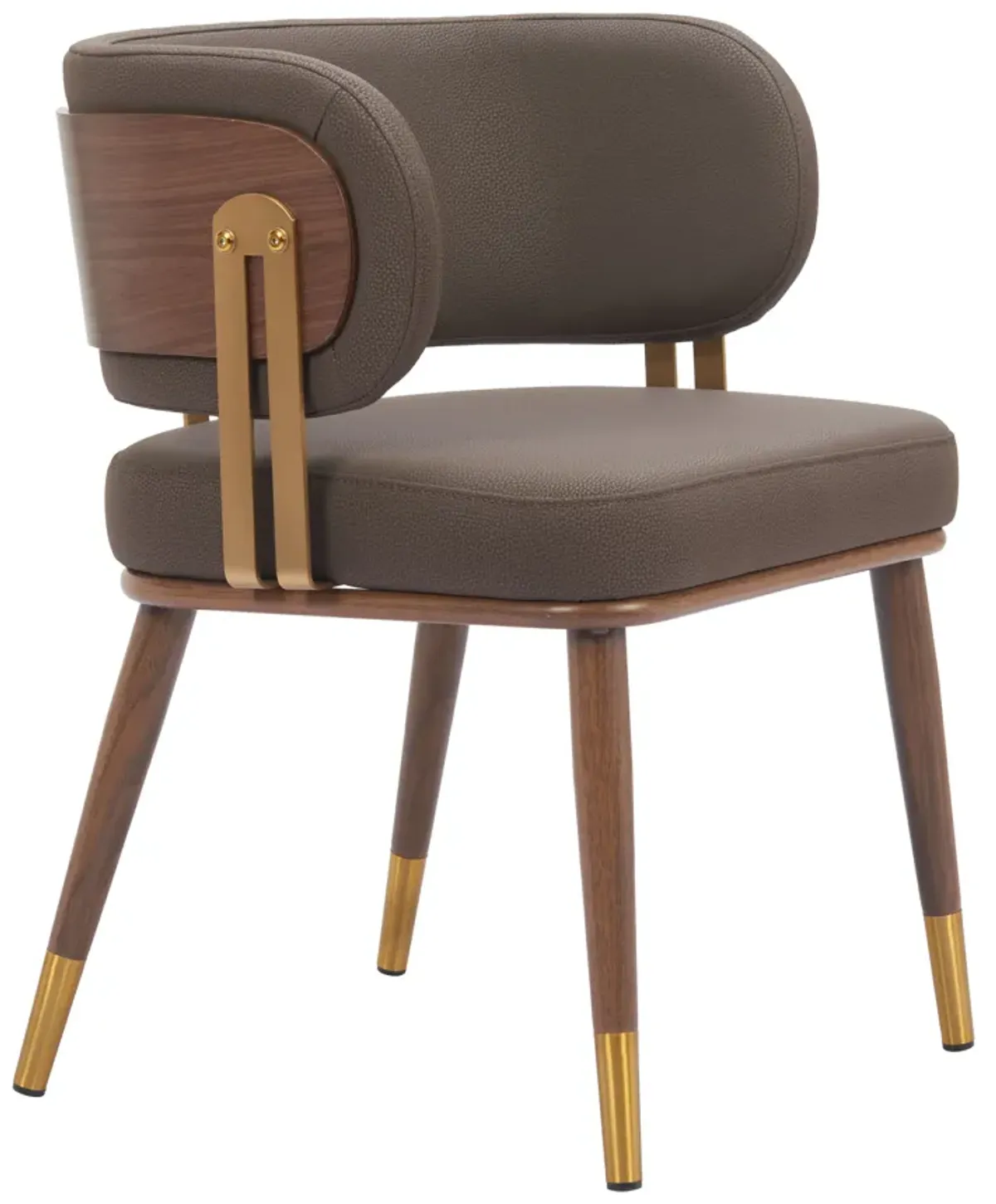 Brew Dining Chair Brown & Walnut