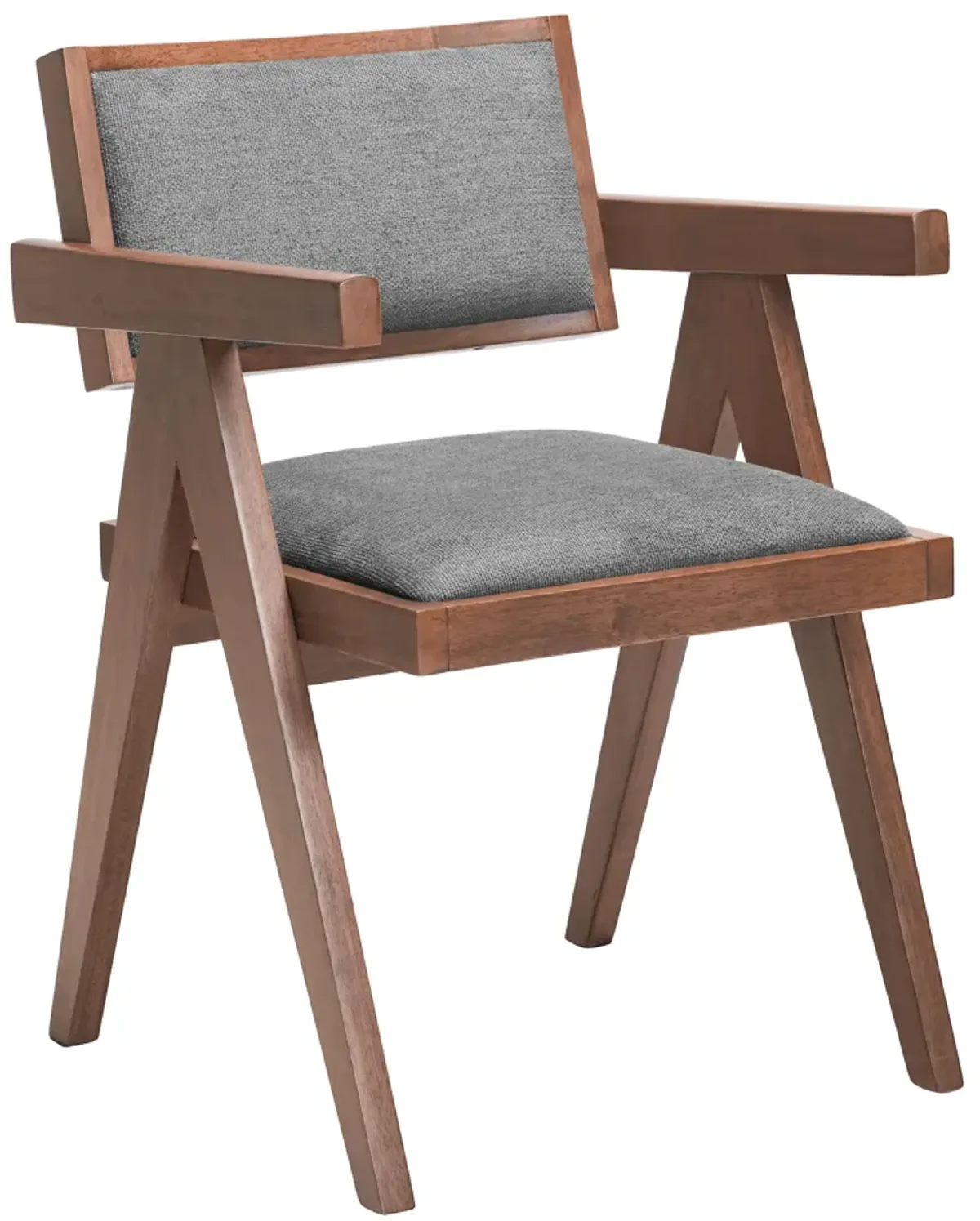 Delhi Dining Chair (Set of 2) Gray & Walnut