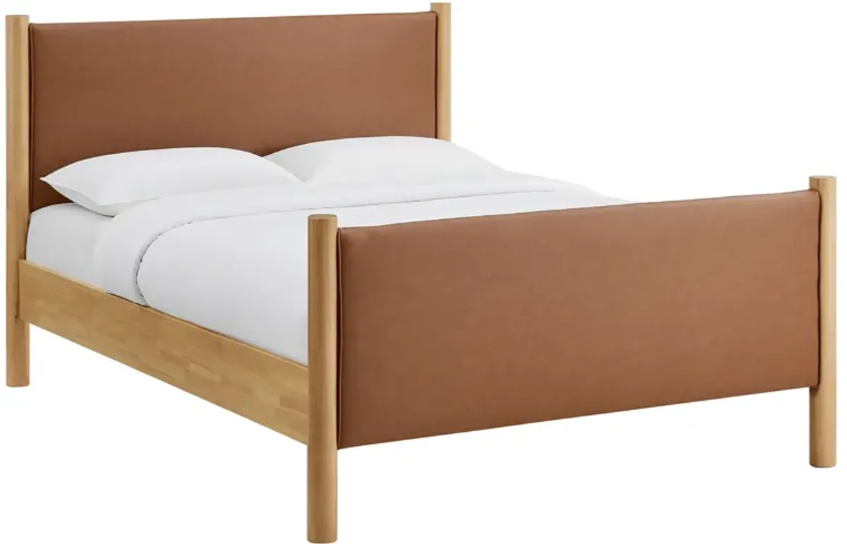 Maven King Size Vegan Leather Upholstered Platform Bed by Modway