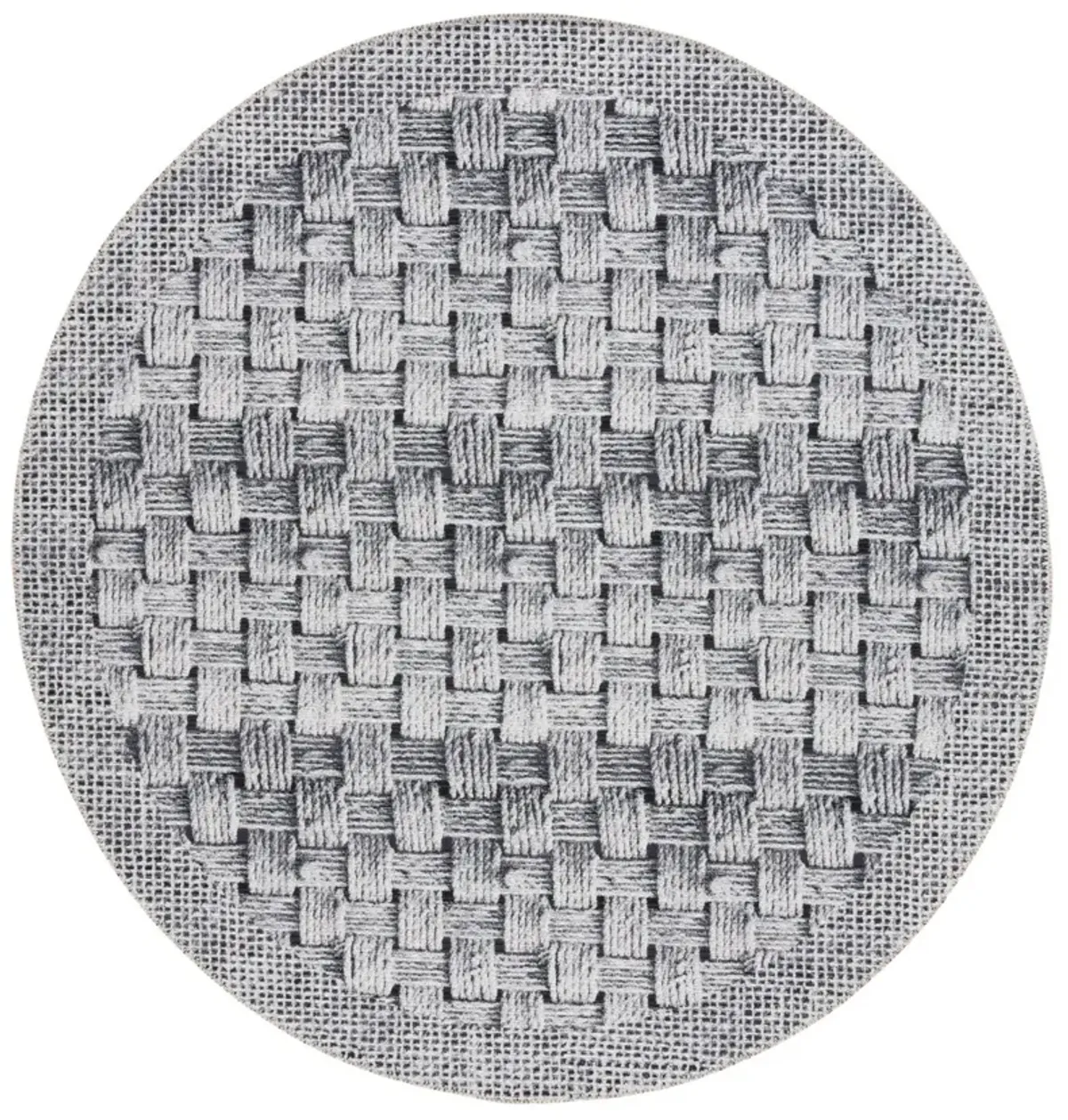 BARBADOS 557 Black 6'-6' X 6'-6' Round Round Rug