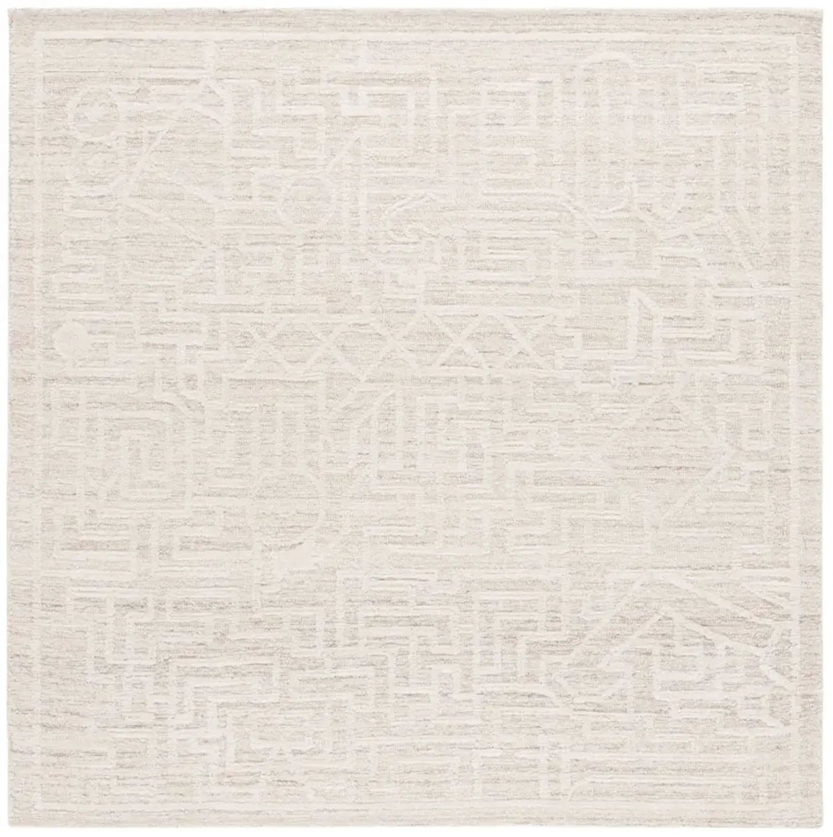ABSTRACT Hand Tufted 6' x 6' Square area rug