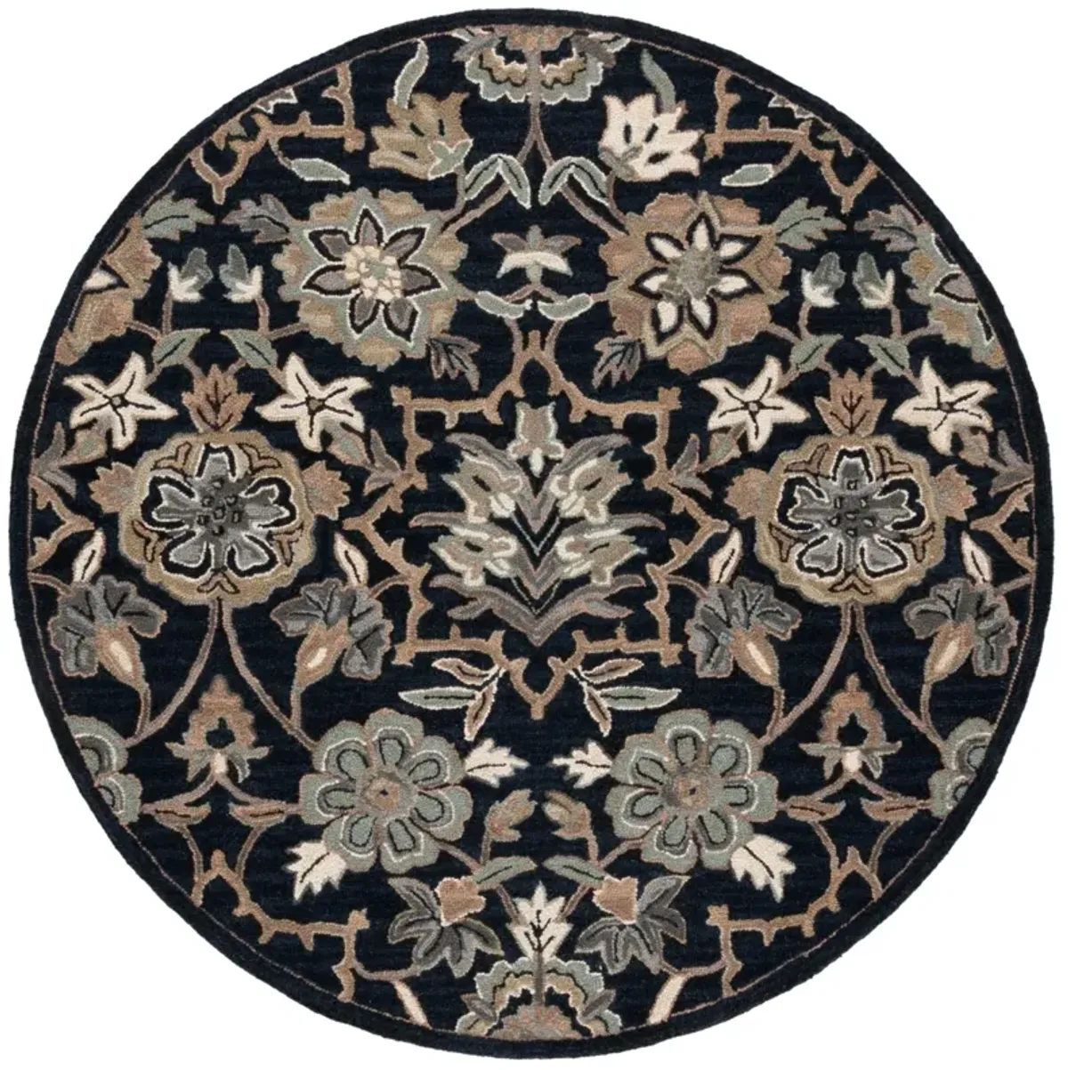 METRO 325 BLACK  6' x 6' Round Round Rug