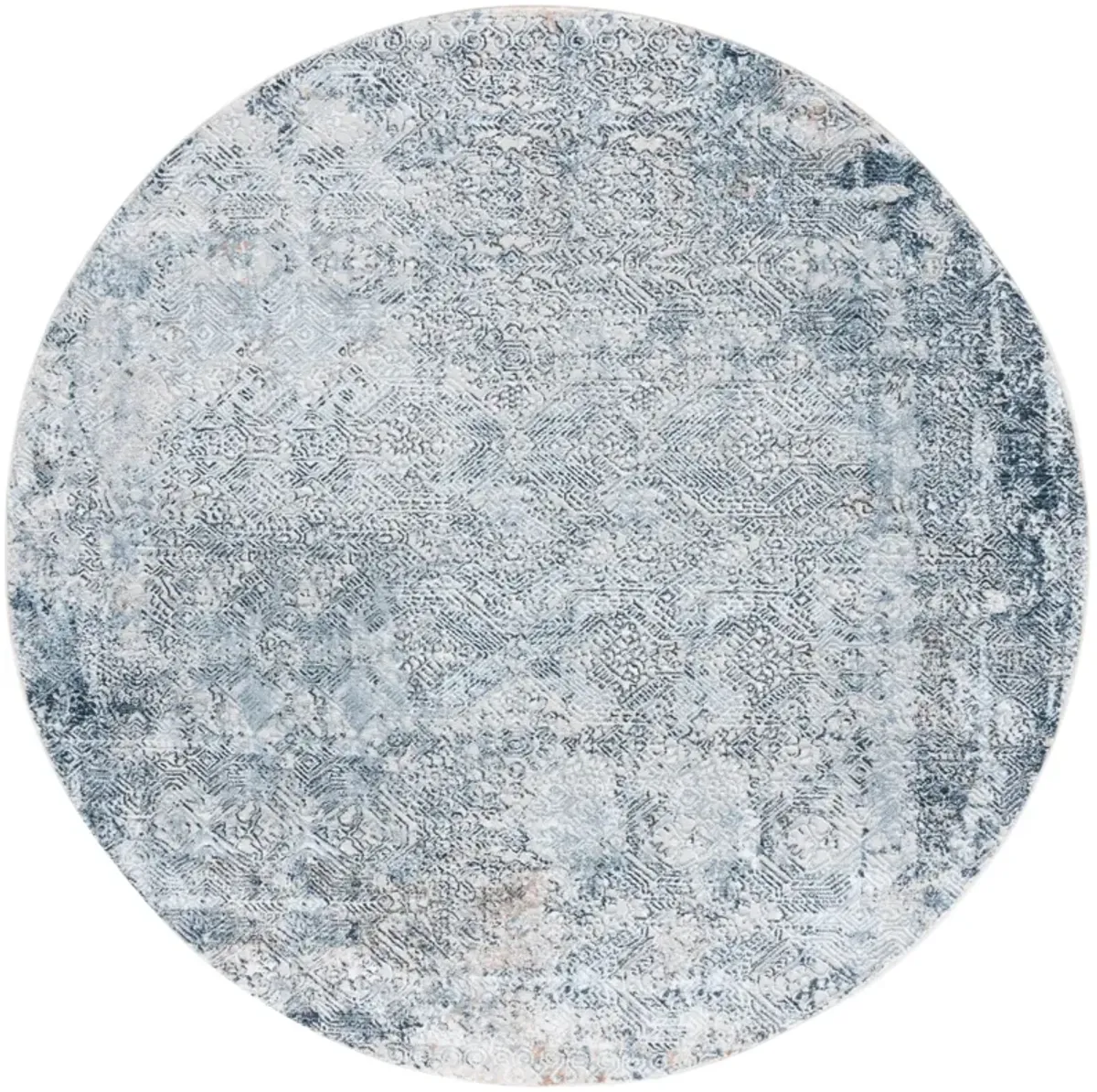 PARKER 119 BLUE  6'-7' x 6'-7' Round Round Rug