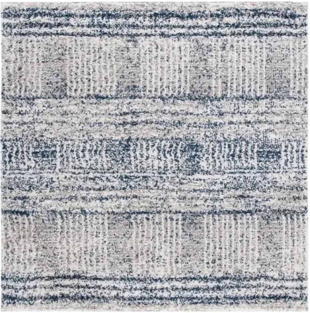 JERICHO SHAG 100 Blue 3' X 3' Square Square Rug