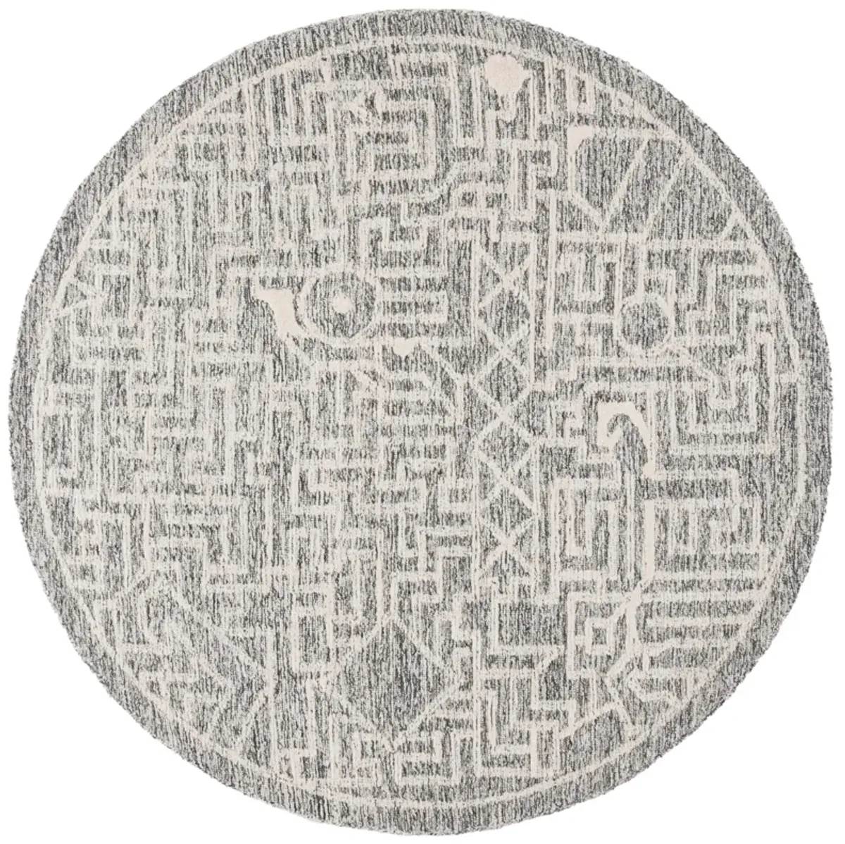 ABSTRACT Hand Tufted 6' x 6' Round area rug