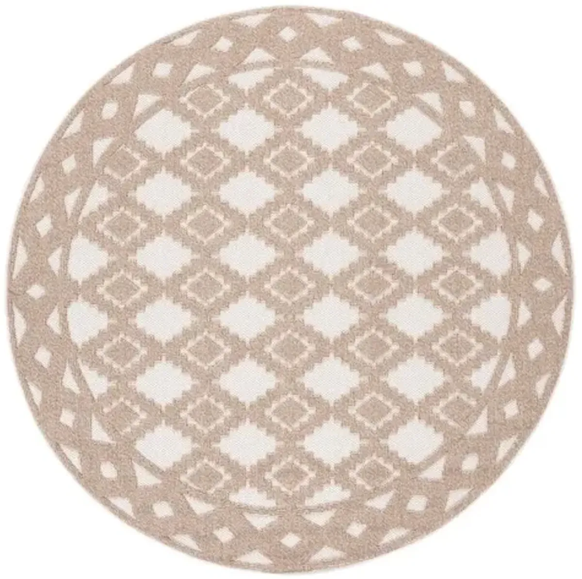 GLOBAL 208 Brown  6'-7' X 6'-7' Round Round Rug