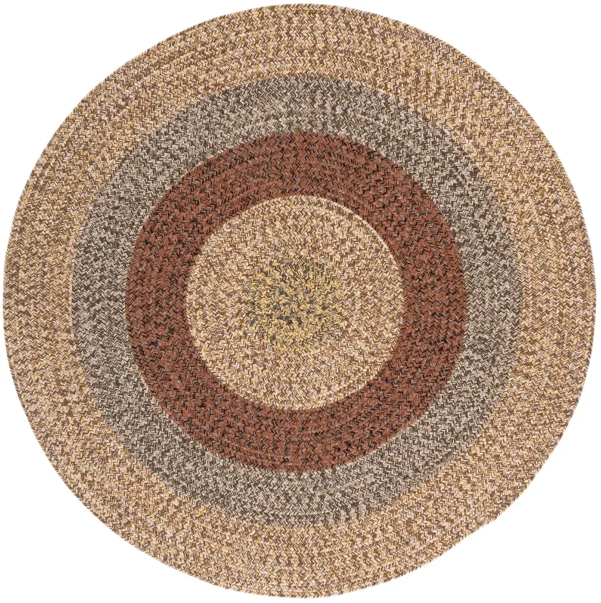 BRAIDED Hand Woven 5' x 5' Round area rug