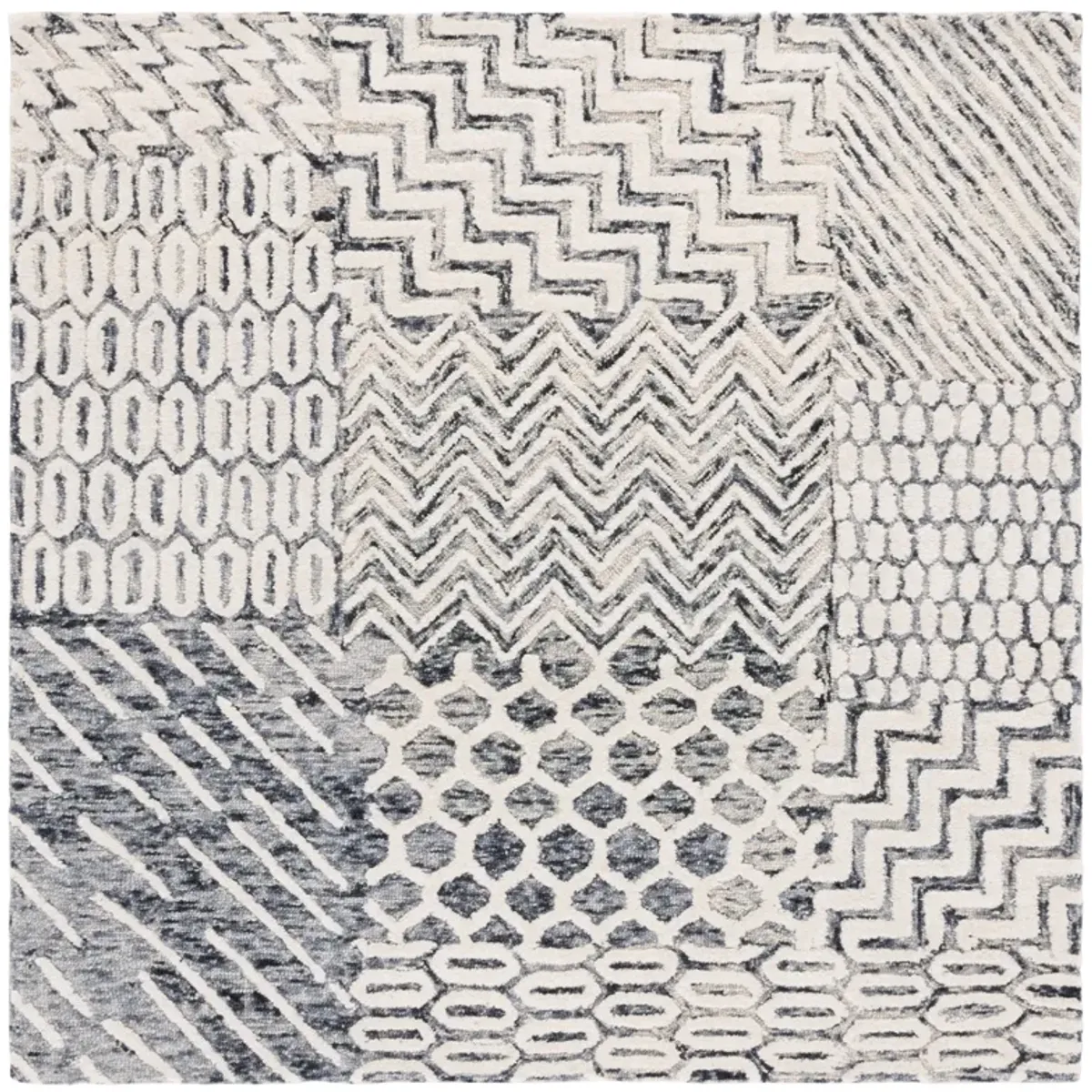 EBONY Hand Tufted 6' x 6' Square area rug