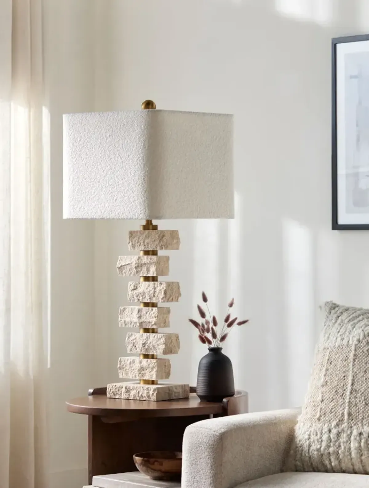 Balzano BZN-002 31"H x 14"W x 14"D Accent Table Lamp