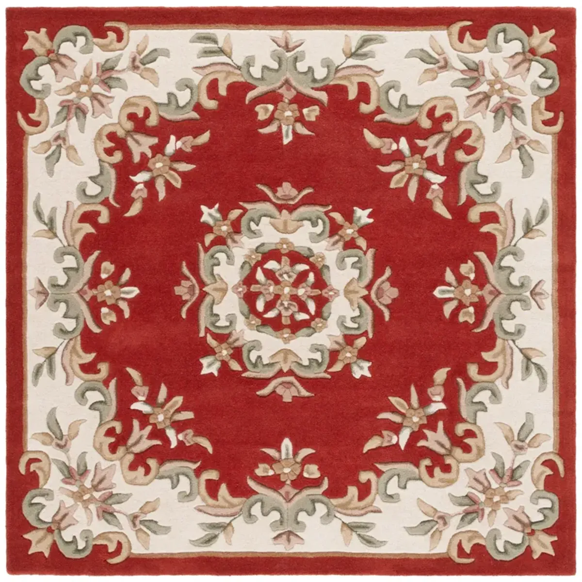 AUBUSSON Hand Tufted 6' x 6' Square area rug