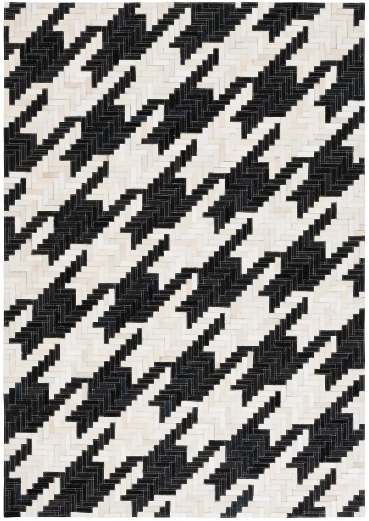STUDIO LEATHER Hand Woven 5' x 8' area rug
