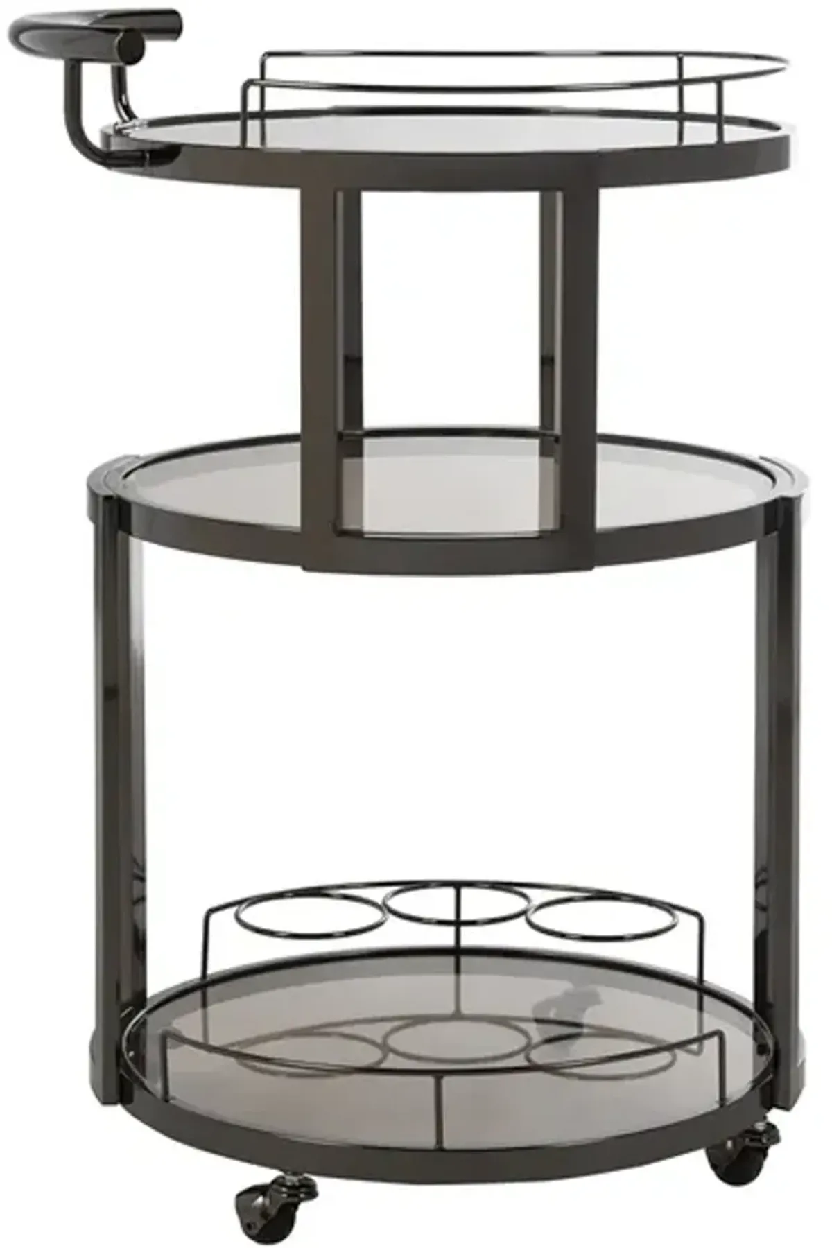 RIO 3 TIER ROUND BAR CART AND WINE RACK