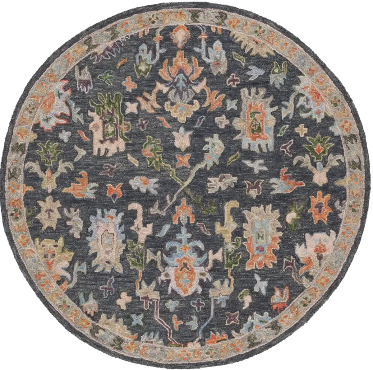 BLOSSOM Hand Tufted 6' x 6' Round area rug
