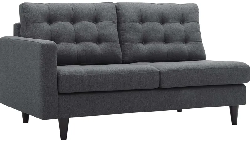 Empress Left-Facing Upholstered Fabric Loveseat
