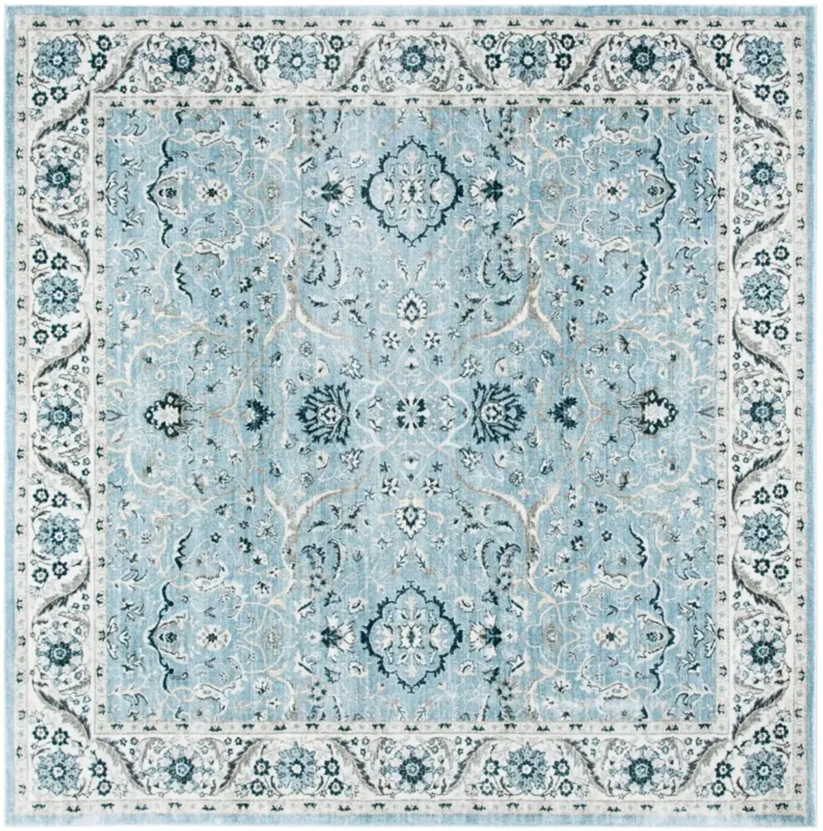 ISABELLA 912 LIGHT BLUE  4' x 4' Square Square Rug