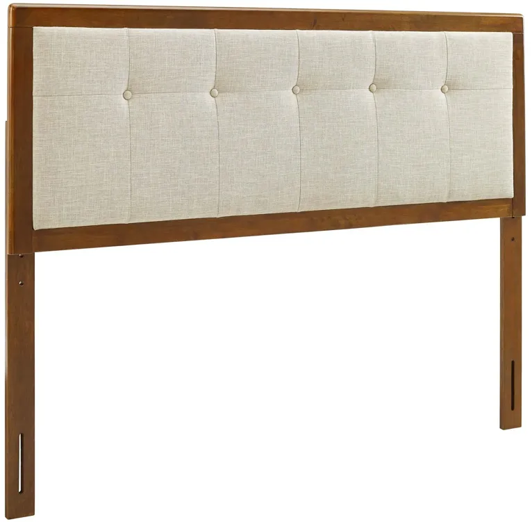 Draper Tufted King Fabric and Wood Headboard