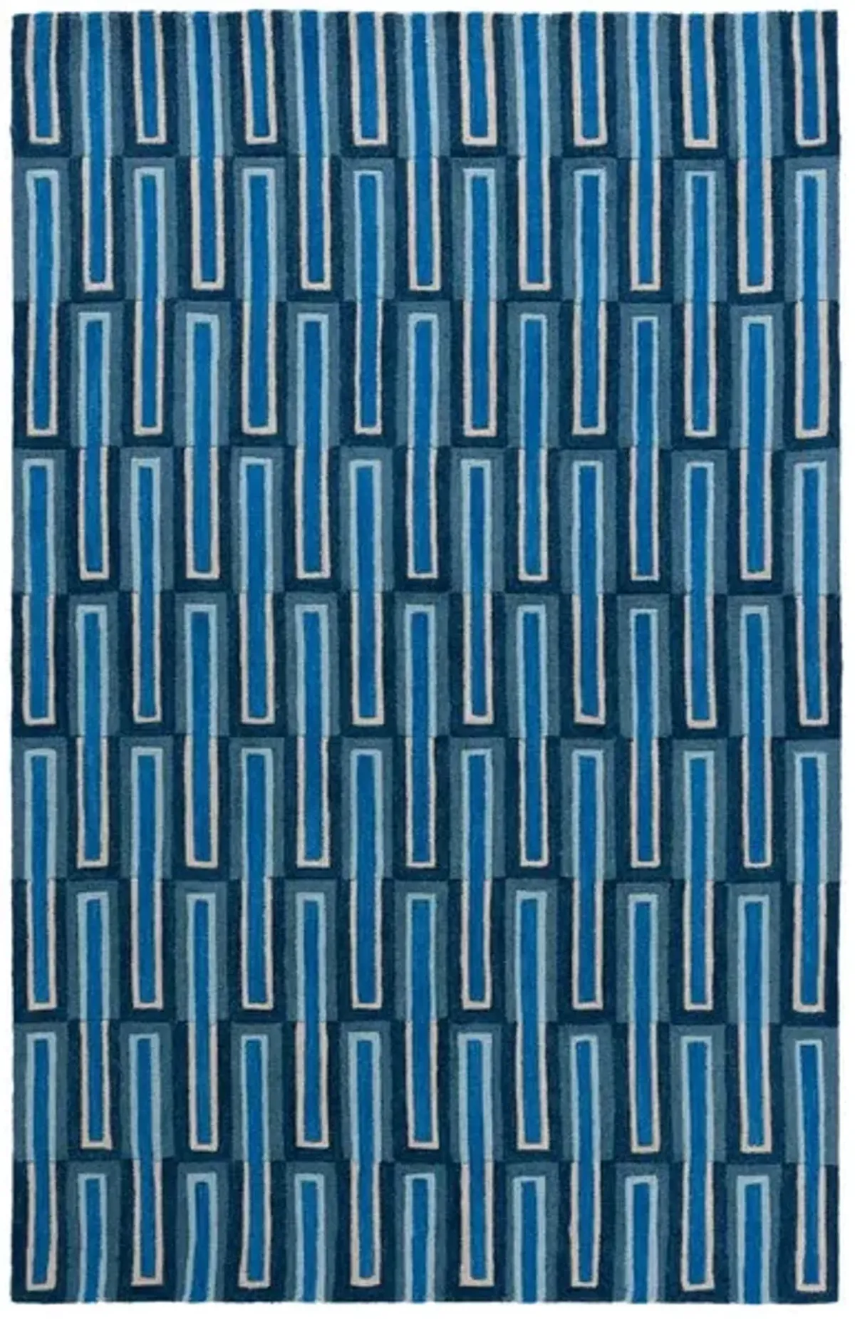 GENRE 105 Blue 5' X 8' Medium Rectangle Rug