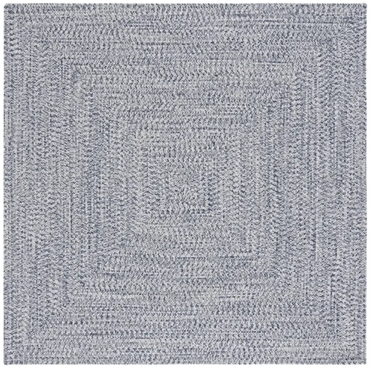 BRAIDED 201 DARK BLUE  4' x 4' Square Square Rug