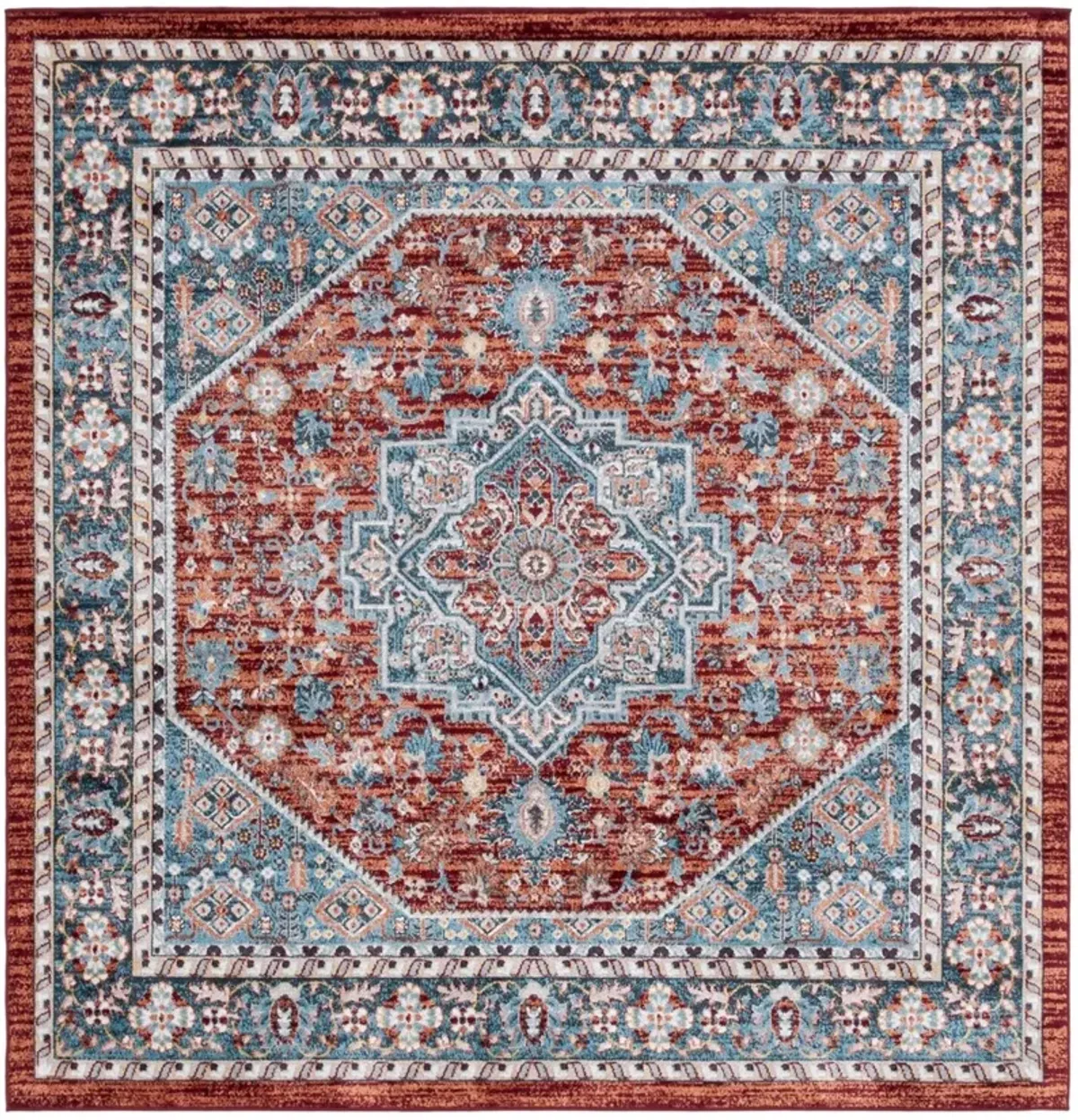 BAYSIDE 110 Red 6'-7' X 6'-7' Square Square Rug