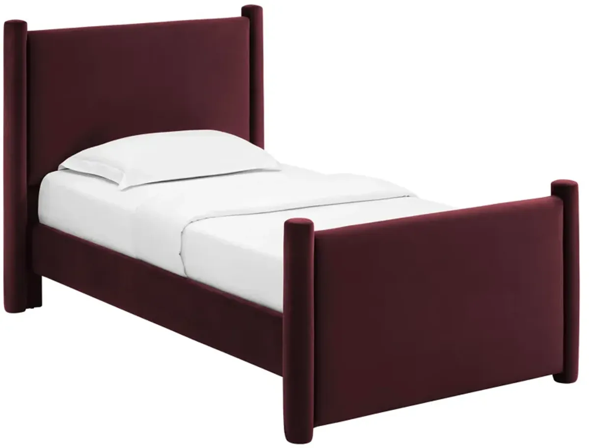 Rael Performance Velvet Twin Platform Bed