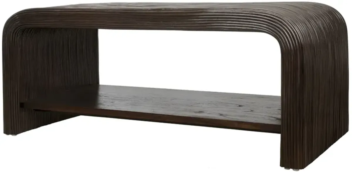 Kyran Rattan Coffee Table, Espresso Brown 