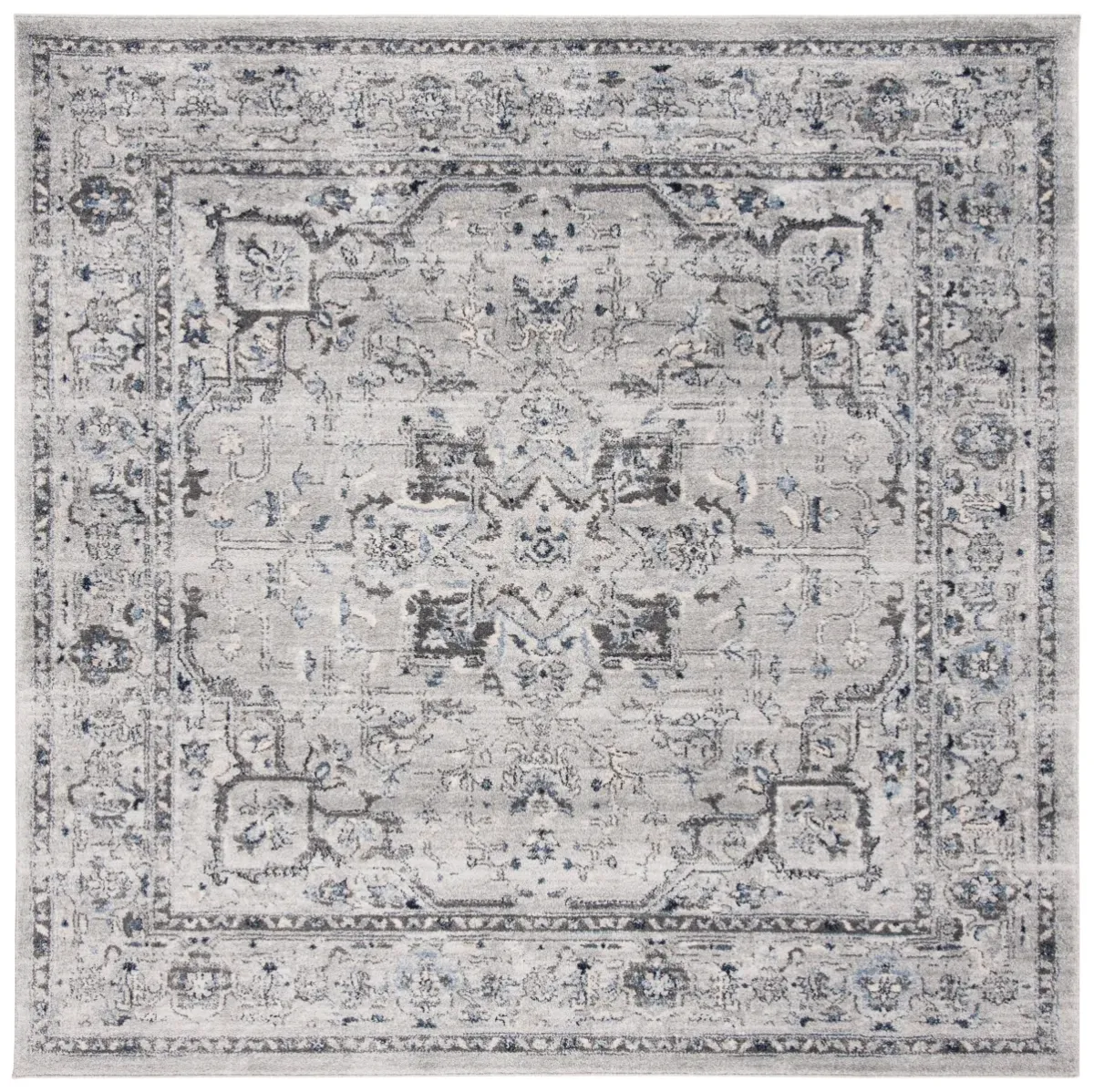 CHARLESTON 411 GREY  4' x 4' Square Square Rug