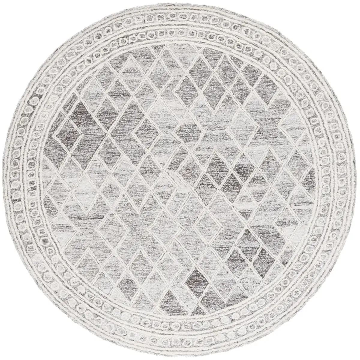 ABSTRACT Hand Tufted 6' x 6' Round area rug